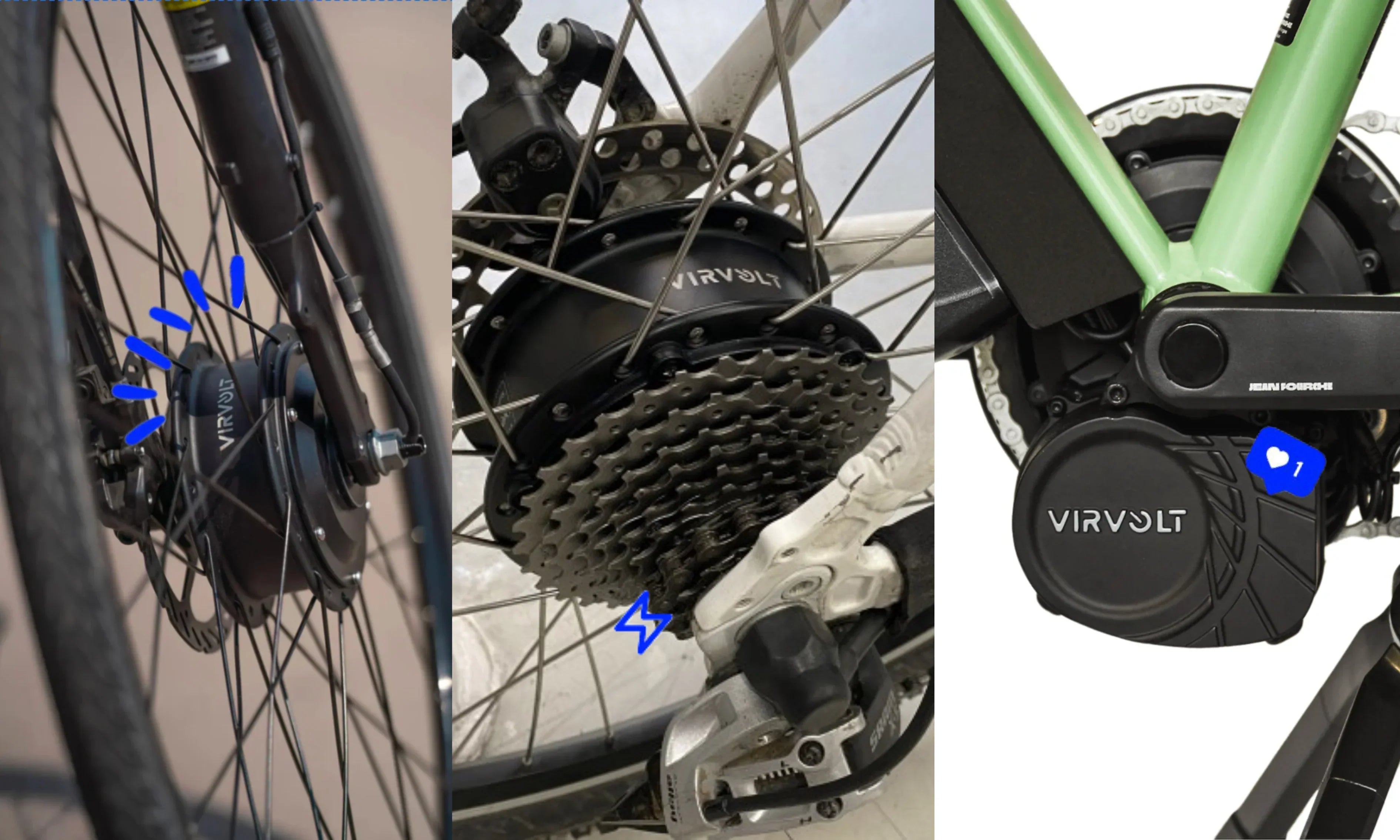 Moteur moyeu VS moteur central. Quel moteur pour électrifer votre vélo ? - VIRVOLT