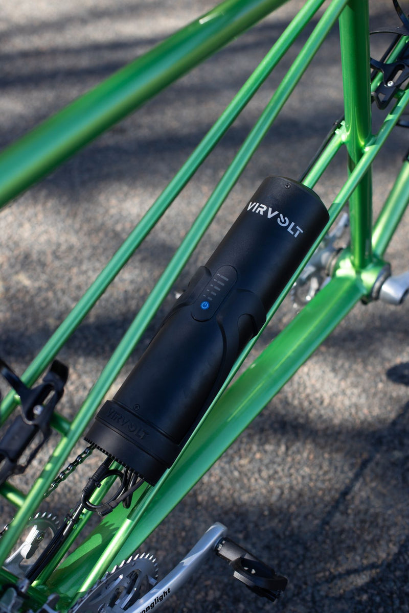 Batterie 70 km d’autonomie installée sur un vélo tandem électrifié